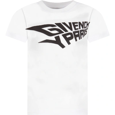 Shop Givenchy White T-shirt With Logo For Boy
