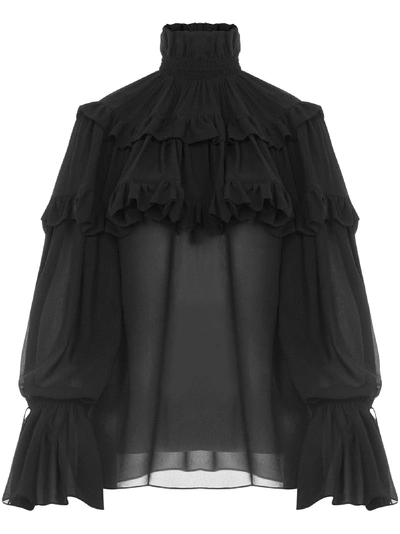 Shop Saint Laurent Blouse In Black