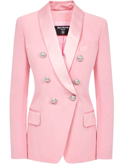 Shop Balmain Paris Blazer In Pink