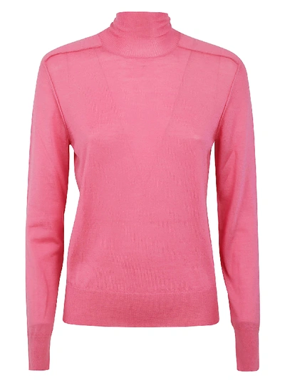 Shop Bottega Veneta High Neck Sweater In Candy Floss