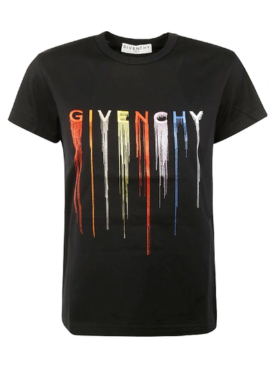 Shop Givenchy Colored Logo T-shirt In Black