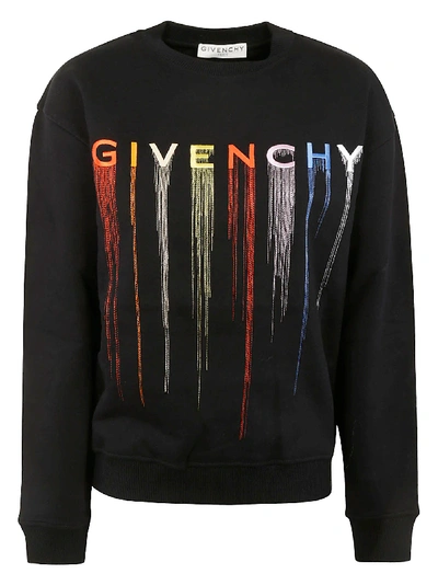 Shop Givenchy Colored Logo Sweatshirt In Black