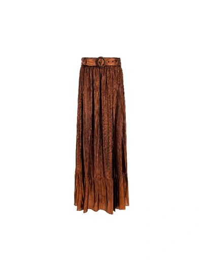 Shop Retroféte Retrofête Serene Skirt In Brown