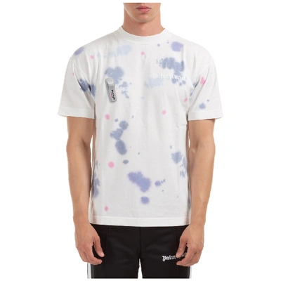 Shop Palm Angels Tie Dye T-shirt In White / Multicolor