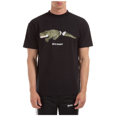 Shop Palm Angels Crocodile T-shirt In Black