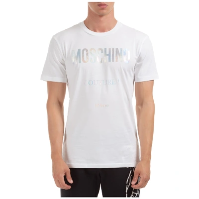 Shop Moschino Logo T-shirt In Bianco