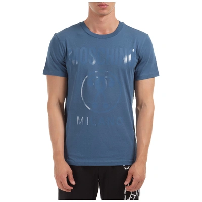 Shop Moschino Double Question Mark T-shirt In Blu