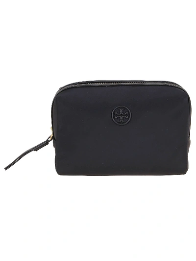 Shop Tory Burch Perry Nylon Small Cosmetic Case In Black