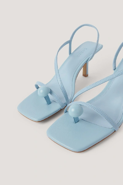 Shop Mango Boton Sandals - Blue In Sky Blue