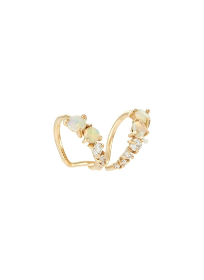 Shop Sarah & Sebastian Chroma 10k Gold Diamond Opal Earrings