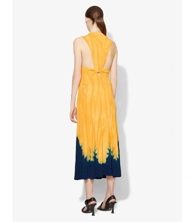 Shop Proenza Schouler Dipped Tie Dye Knit Dress In Orange/blue/yellow