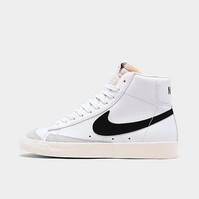 Shop Nike Women's Blazer Mid '77 Casual Shoes In White/black/sail