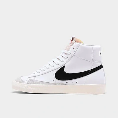 Nike Blazer Mid '77 Cz1055-100 Women's White/black Leather Sneaker Shoes Ank459 In White/black/sail
