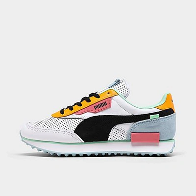 Puma Men S Future Rider Play On Running Sneakers From Finish Line In White Modesens