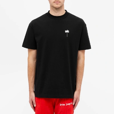 Shop Palm Angels Pxp Palm Logo Tee In Black