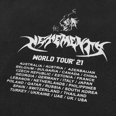 Shop Vetements World Tour 21 Oversized Hoody In Black