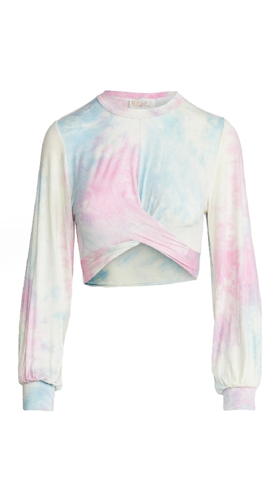 Shop Beach Riot Marley Crop Sweatshirt In Light Tie Dye