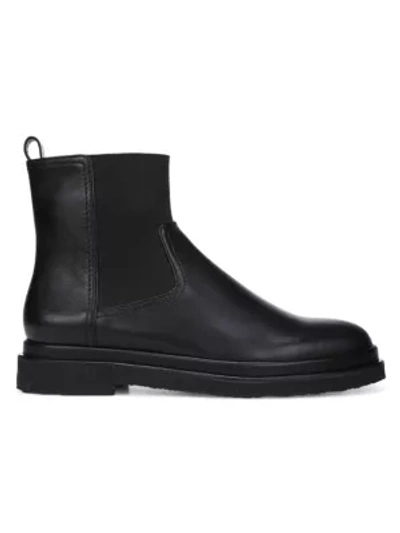 Shop Vince Litton Leather Combat Boots In Black