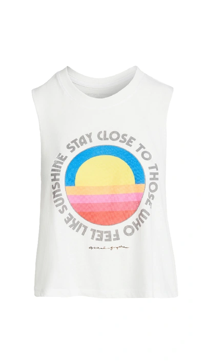 Shop Spiritual Gangster Sunshine Crop Tank In Stone