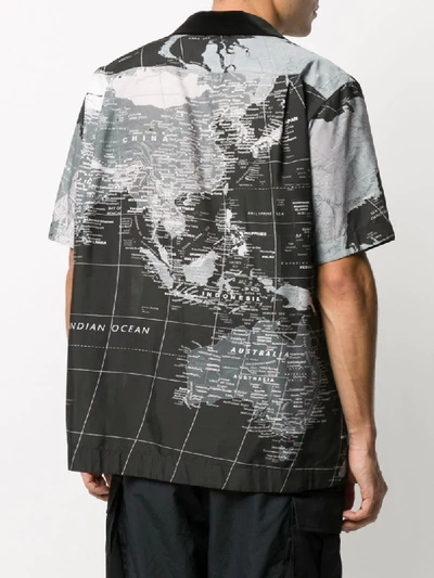 Shop Sacai Map Of The World Shirt In Black