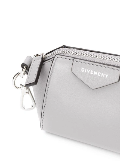 Shop Givenchy Baby Antigona Crossbody Bag In Grey