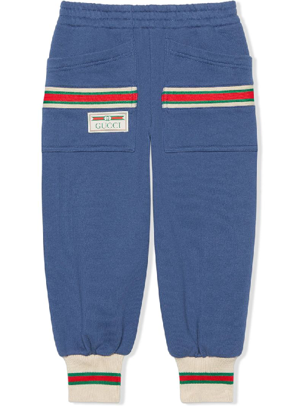 gucci blue track pants