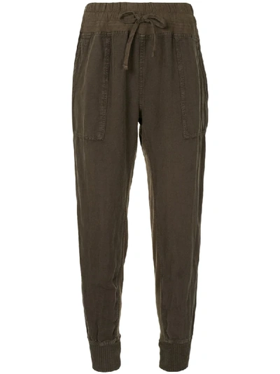 Shop James Perse Relaxed Fit Trousers In Green