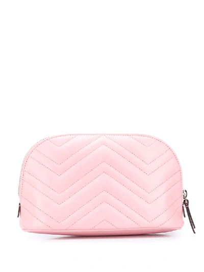 Shop Gucci Gg Marmont Make-up Bag In Pink