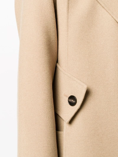 Shop Jil Sander Layered Cashmere Coat In Brown