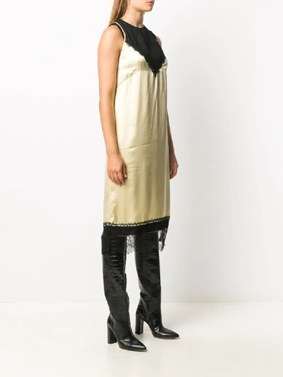 Shop N°21 Lingerie-style Layered Midi Dress In Neutrals