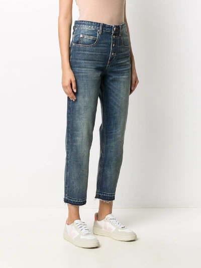 Shop Isabel Marant Étoile Belden High Rise Cropped Jeans In Blue