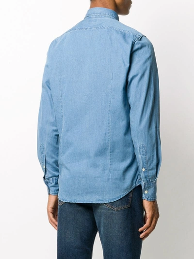 Deperlu Slim-fit Denim Shirt In Blue