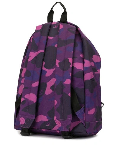 Shop A Bathing Ape Camouflage Tiger-print Backpack In Purple