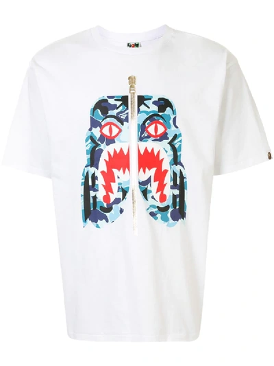 Shop A Bathing Ape Logo Print T-shirt In White