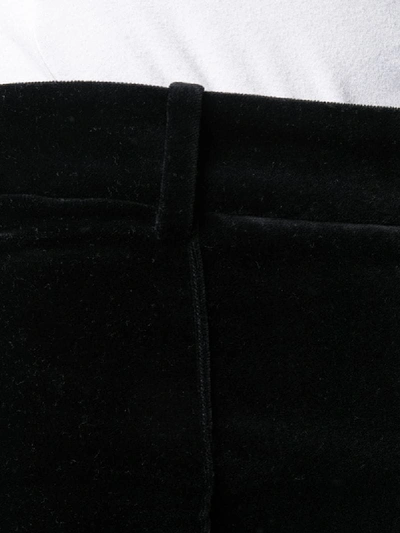 Shop Saint Laurent Cropped Trousers In Black