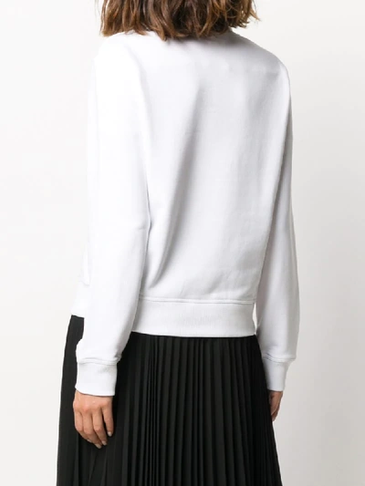 Shop Red Valentino Scribble Logo Print Sweatshirt In White