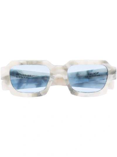Shop A-cold-wall* X Rsf Caro Marble Sunglasses In Grey