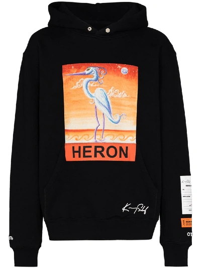 Shop Heron Preston X Kenny Scharf Logo-print Hoodie In Black