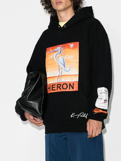 Shop Heron Preston X Kenny Scharf Logo-print Hoodie In Black