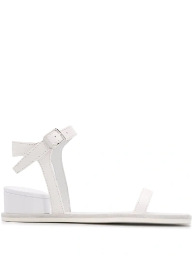 Shop Mm6 Maison Margiela Exposed Cylindrical Heel Sandals In White