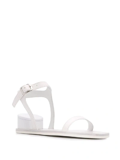 Shop Mm6 Maison Margiela Exposed Cylindrical Heel Sandals In White