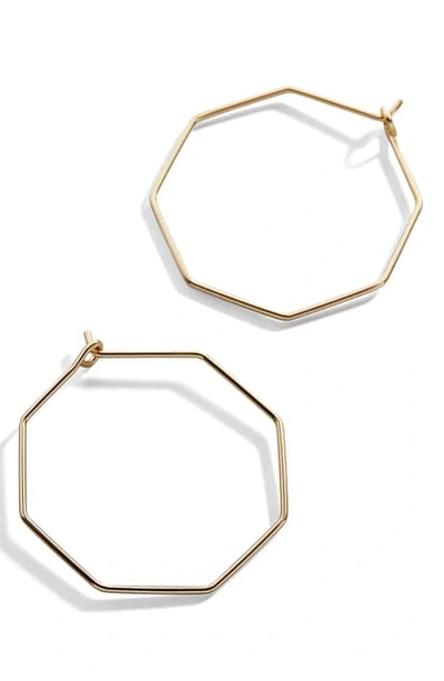 Shop Baublebar Sera Octagon Hoop Earrings In Gold
