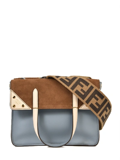 Shop Fendi Mini Flip Bag Light Blue