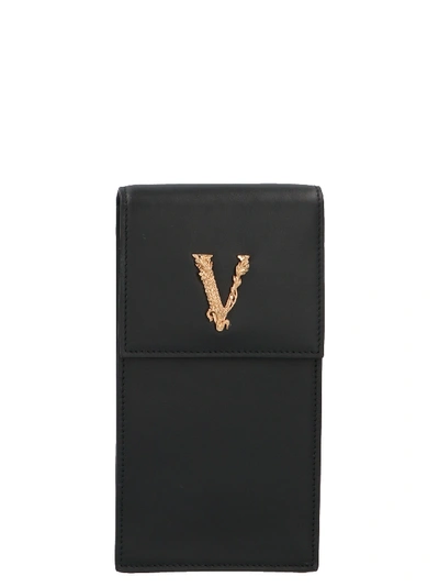 Shop Versace V I-phone Holder In Black