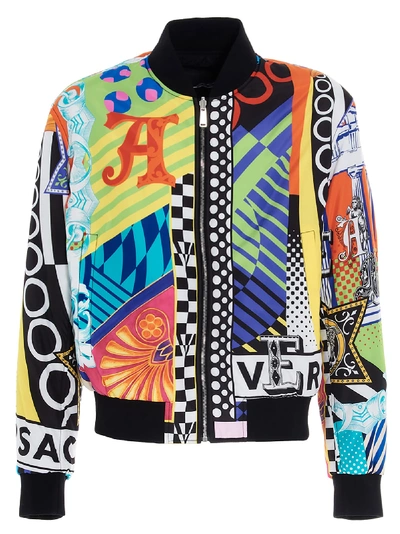 Shop Versace American Dream Bomber Jacket In Multicolor
