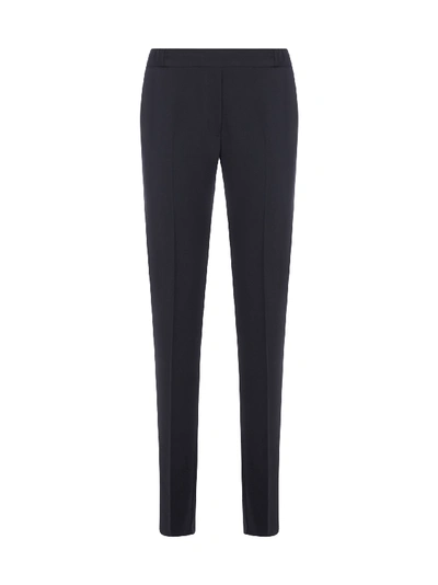 Shop Mm6 Maison Margiela Tapered Slim-fit Trousers In Black