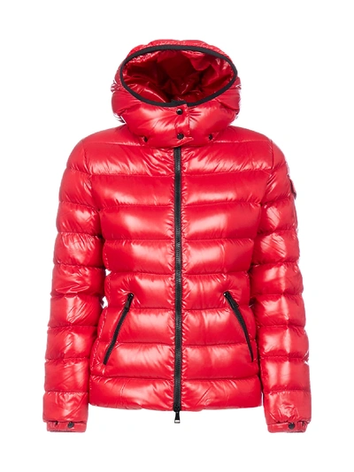 Shop Moncler Bady Hooded Quilted Nylon Down Jacket In Rosso