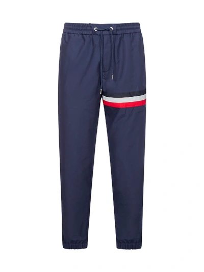 Shop Moncler Trousers In Blu