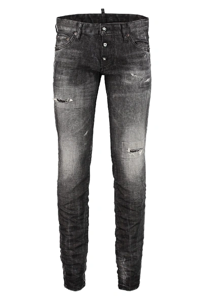 Shop Dsquared2 Slim Jean 5-pocket Jeans In Grey