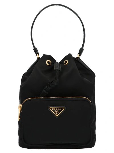 Shop Prada Vela Bag In Black